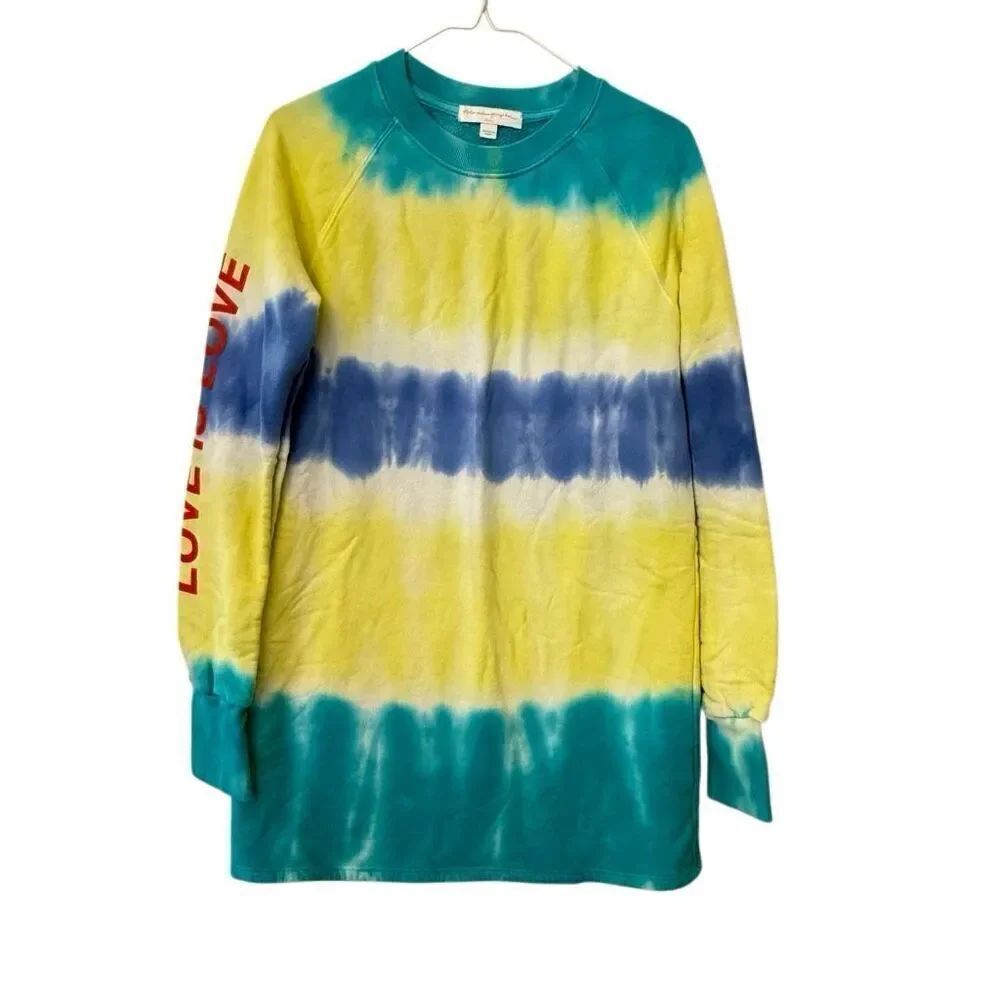 Spiritual Gangster Olivia Tie Dye 100% Cotton Multicolor Sweatshirt Small